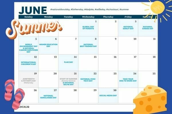 June Social Media Calendar